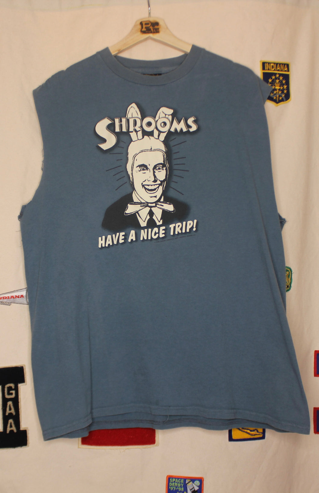 1998 Shrooms Have a Nice Trip Cutoff T-Shirt: XL