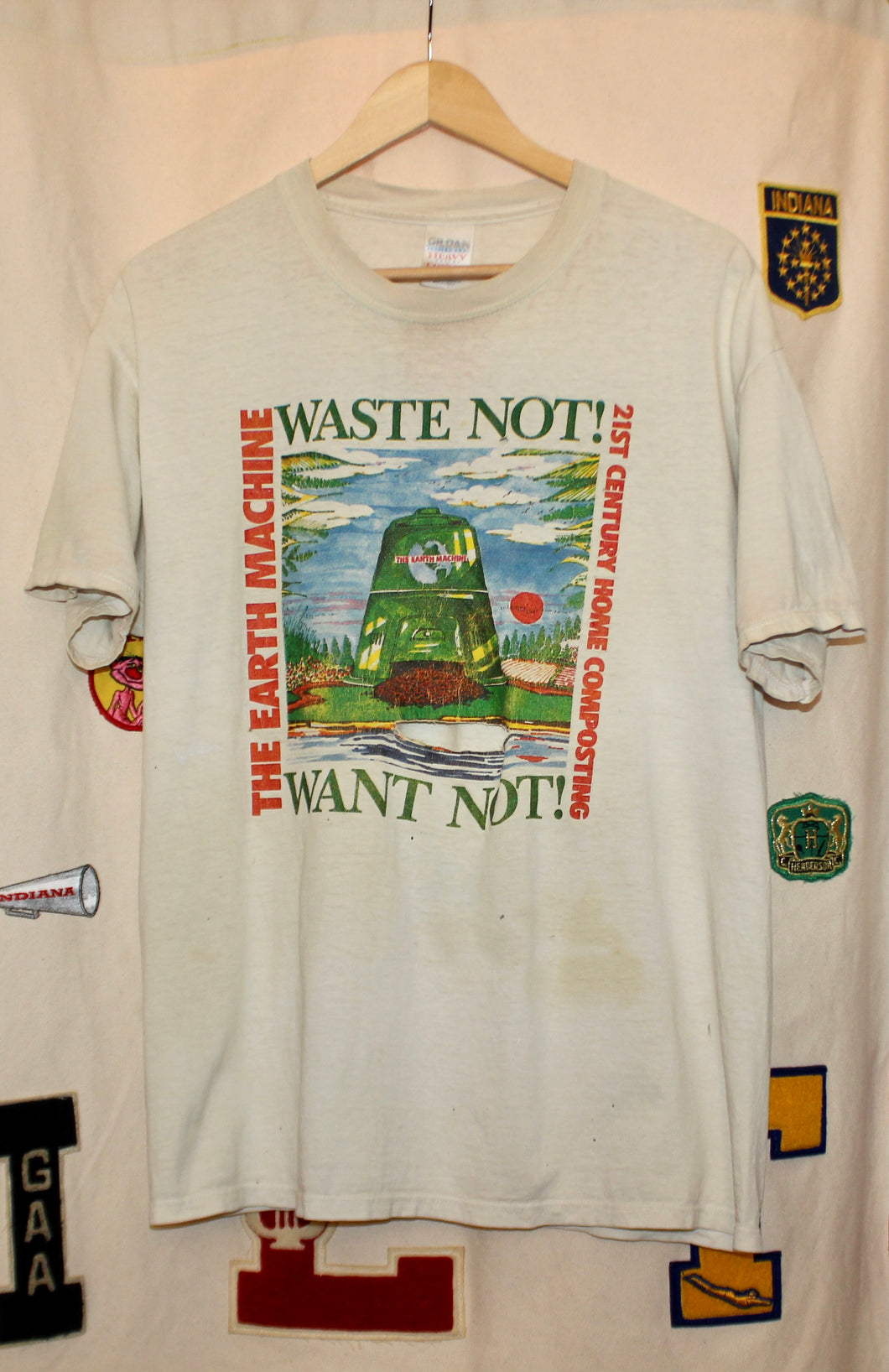 Distressed Earth Day Compost T-Shirt: L