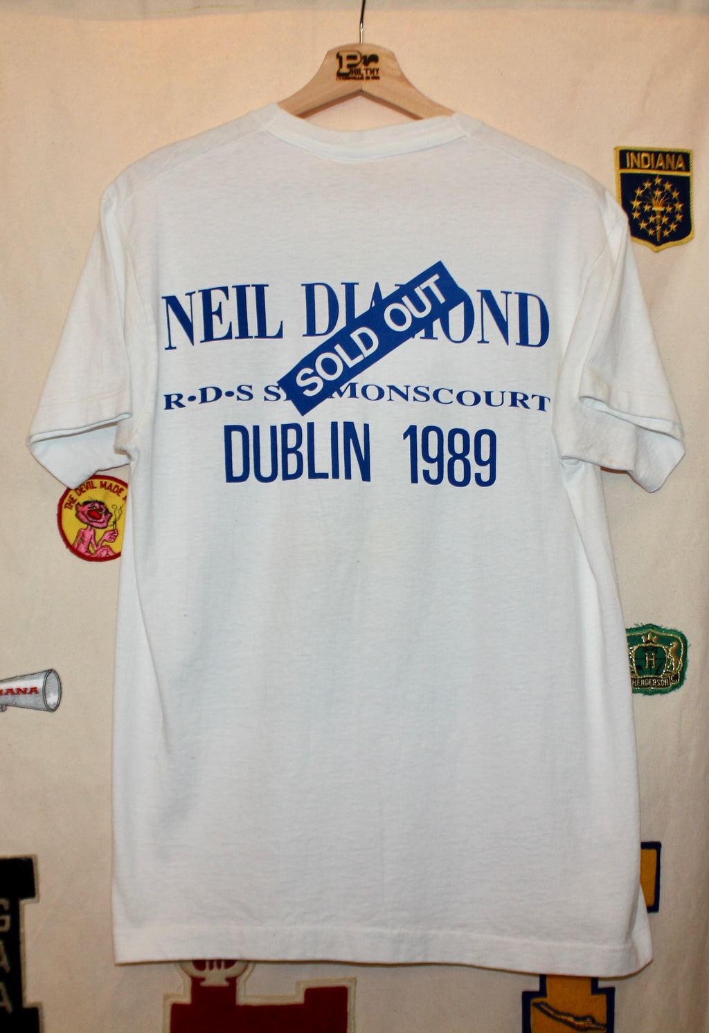 Vintage 1989 Neil Diamond Tour White T-Shirt: L