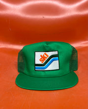 Load image into Gallery viewer, Vintage Ski Soda Logo Embroidered Green Snapback Hat
