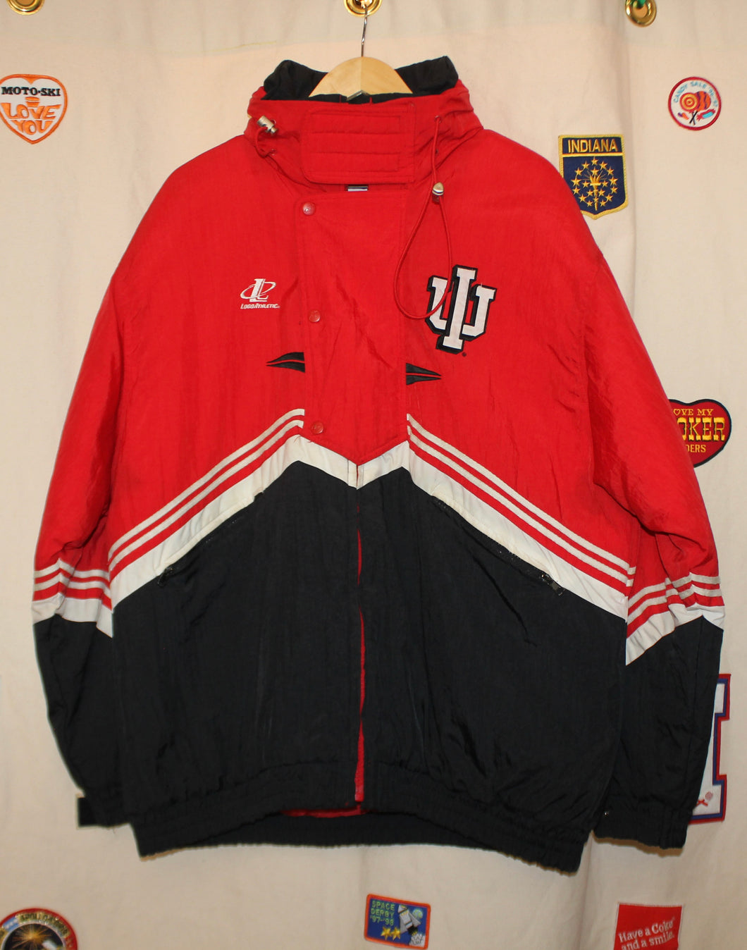 Indiana University Logo Athletic Puffer Jacket: XL