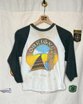 1981 Foreigner Band Green Raglan Tour T-Shirt: S