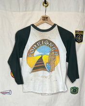 Load image into Gallery viewer, 1981 Foreigner Band Green Raglan Tour T-Shirt: S
