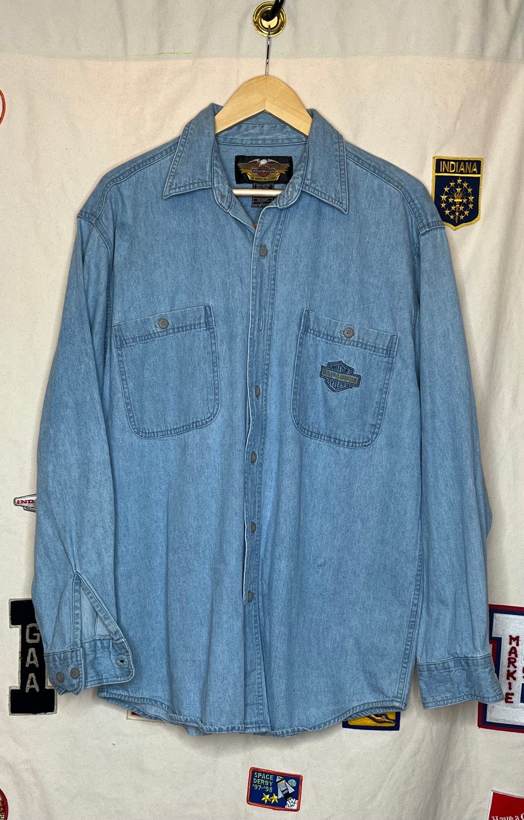 Harley davidson sales jean shirt