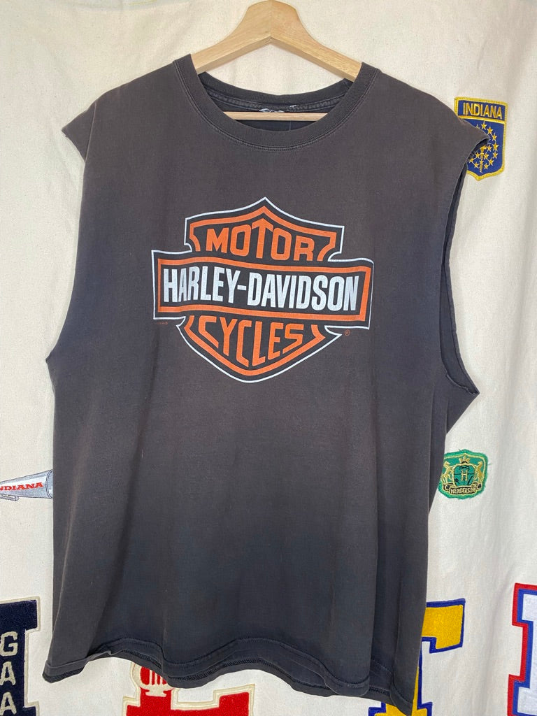 Bud's Harley-Davidson Cutoff Sleeveless T-Shirt: L/XL