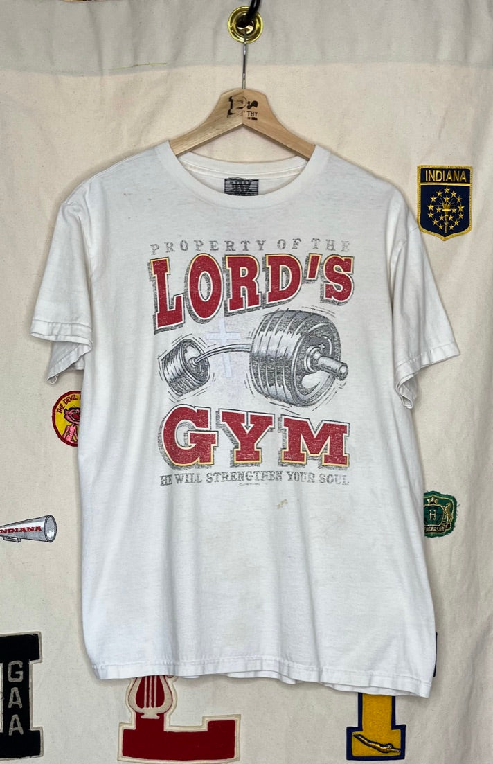 Lord's Gym White Stained T-Shirt: M