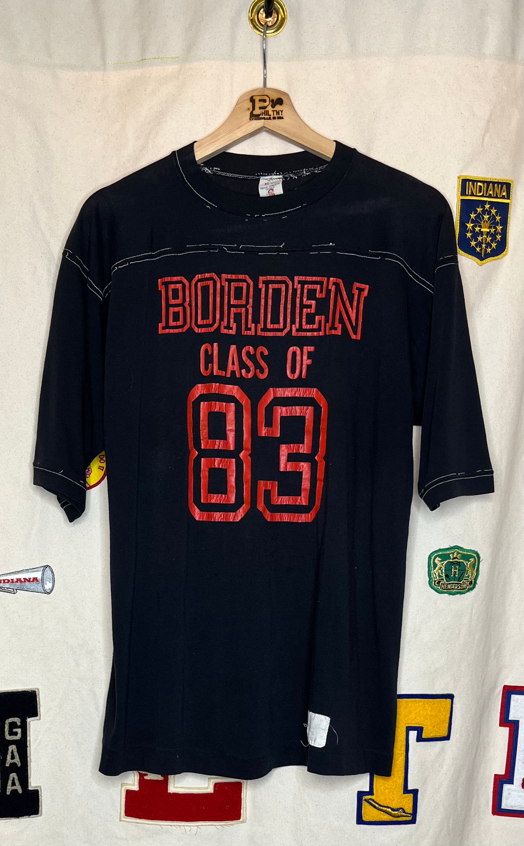 Vintage Borden High School Class of 83 Soffe T-Shirt: L/XL