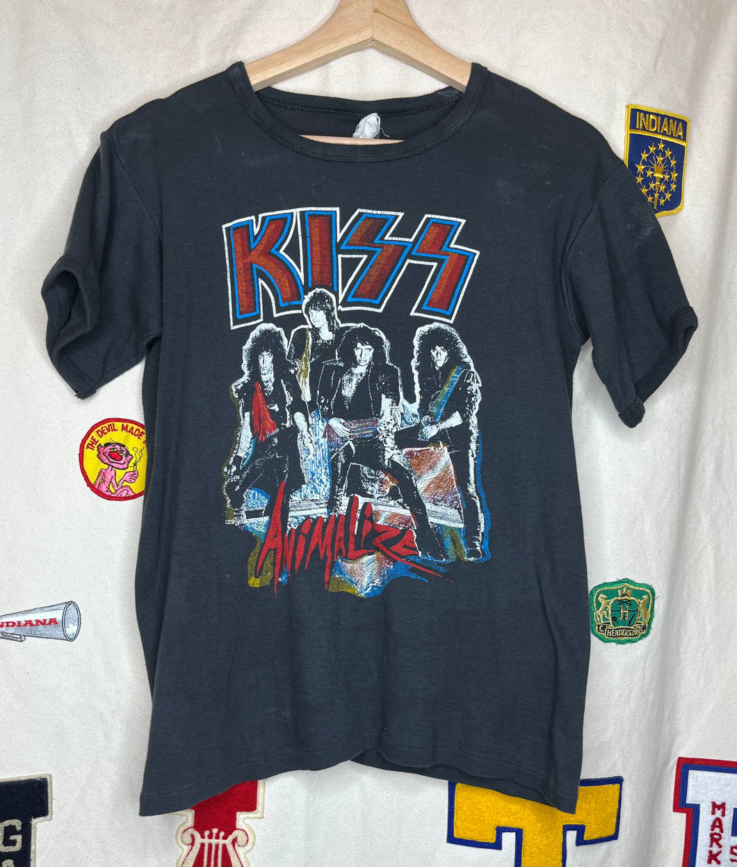 Vintage Kiss Animalize European Tour Ringer T-Shirt: S
