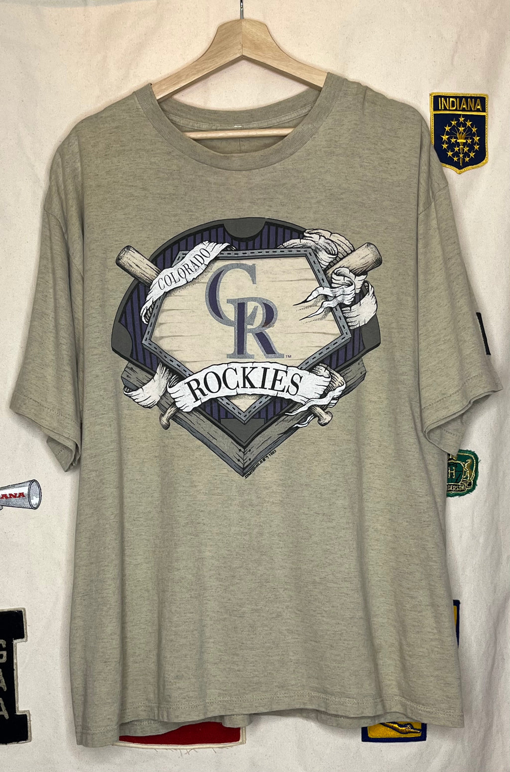 Vintage Starter Colorado Rockies Tan MLB T-Shirt: XL