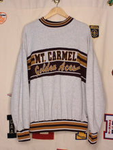 Load image into Gallery viewer, Vintage Mt. Carmel Golden Aces Illinois High School Grey Crewneck Sweatshirt: XL
