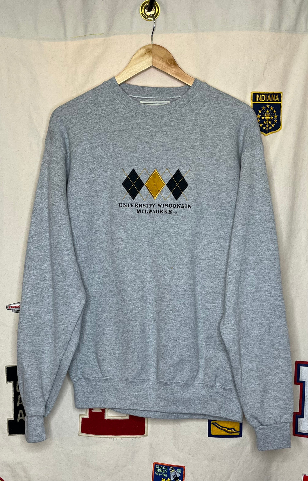 University Wisconsin Milwaukee Embroidered Crewneck: L