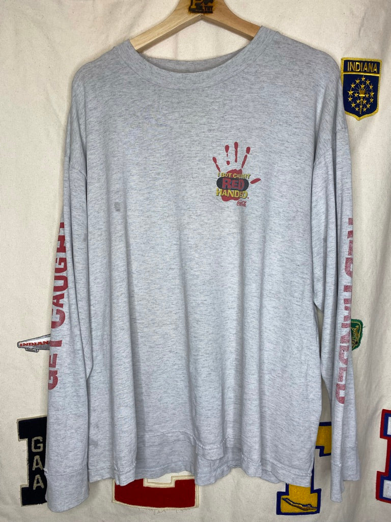 Red Handed Coca-Cola Long-Sleeve T-Shirt: XL