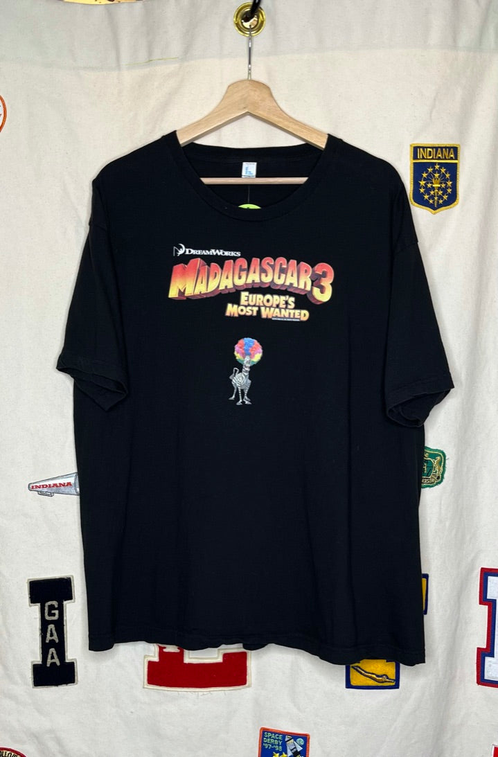 Madagascar 3 Europe's Most Wanted Movie Promo T-Shirt: XL