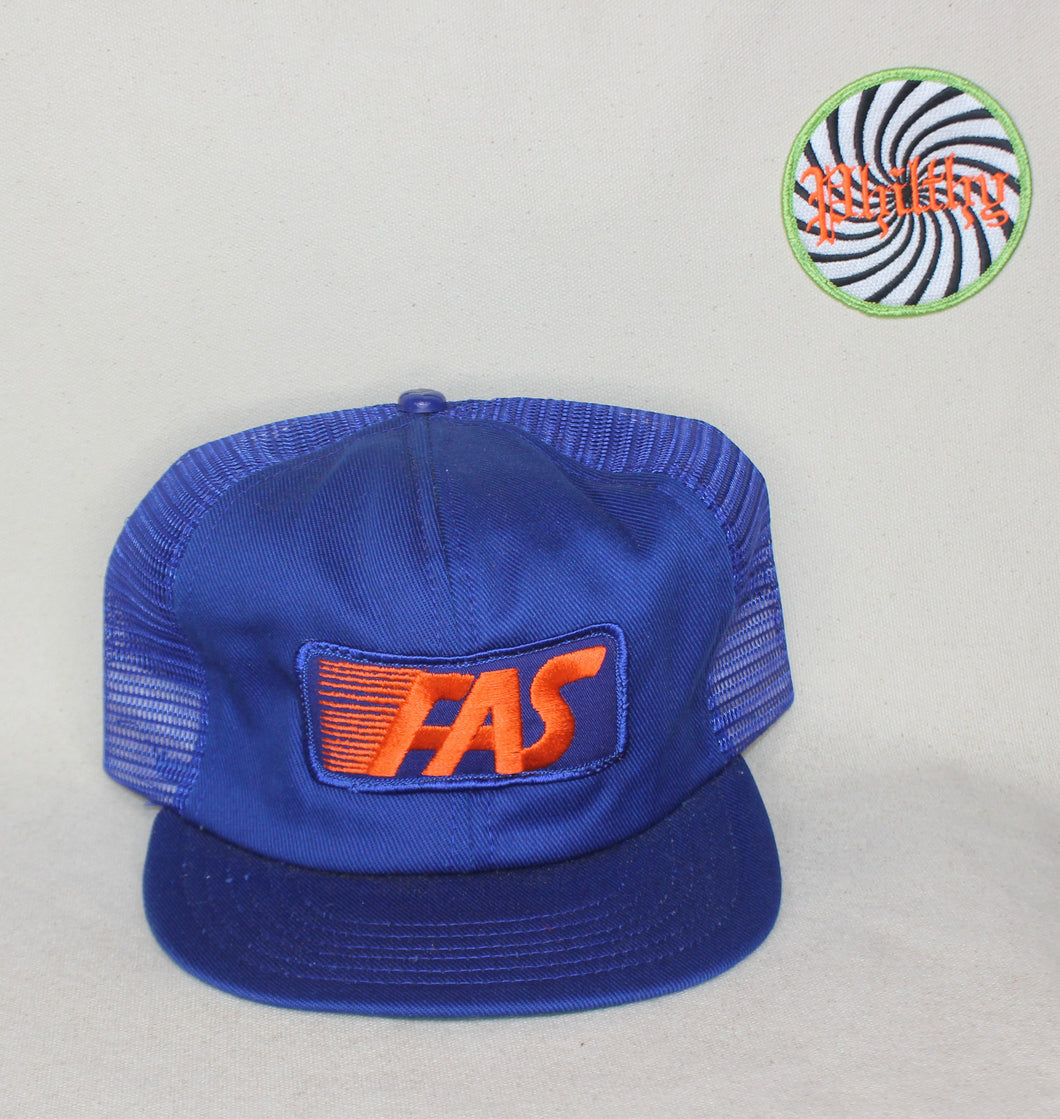 Vintage Fas Oil Gas Patch Trucker Mesh Snapback Hat