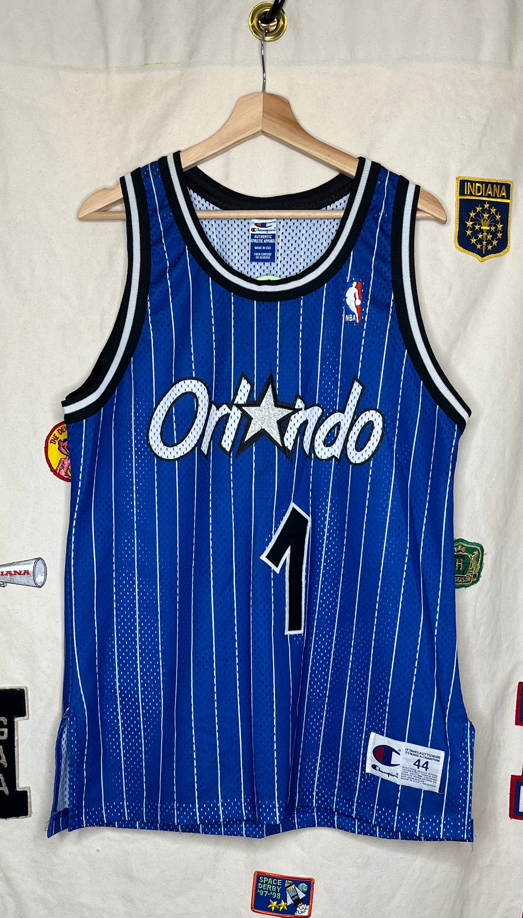 Penny Hardaway Orlando Magic Pinstripe Champion Jersey: L