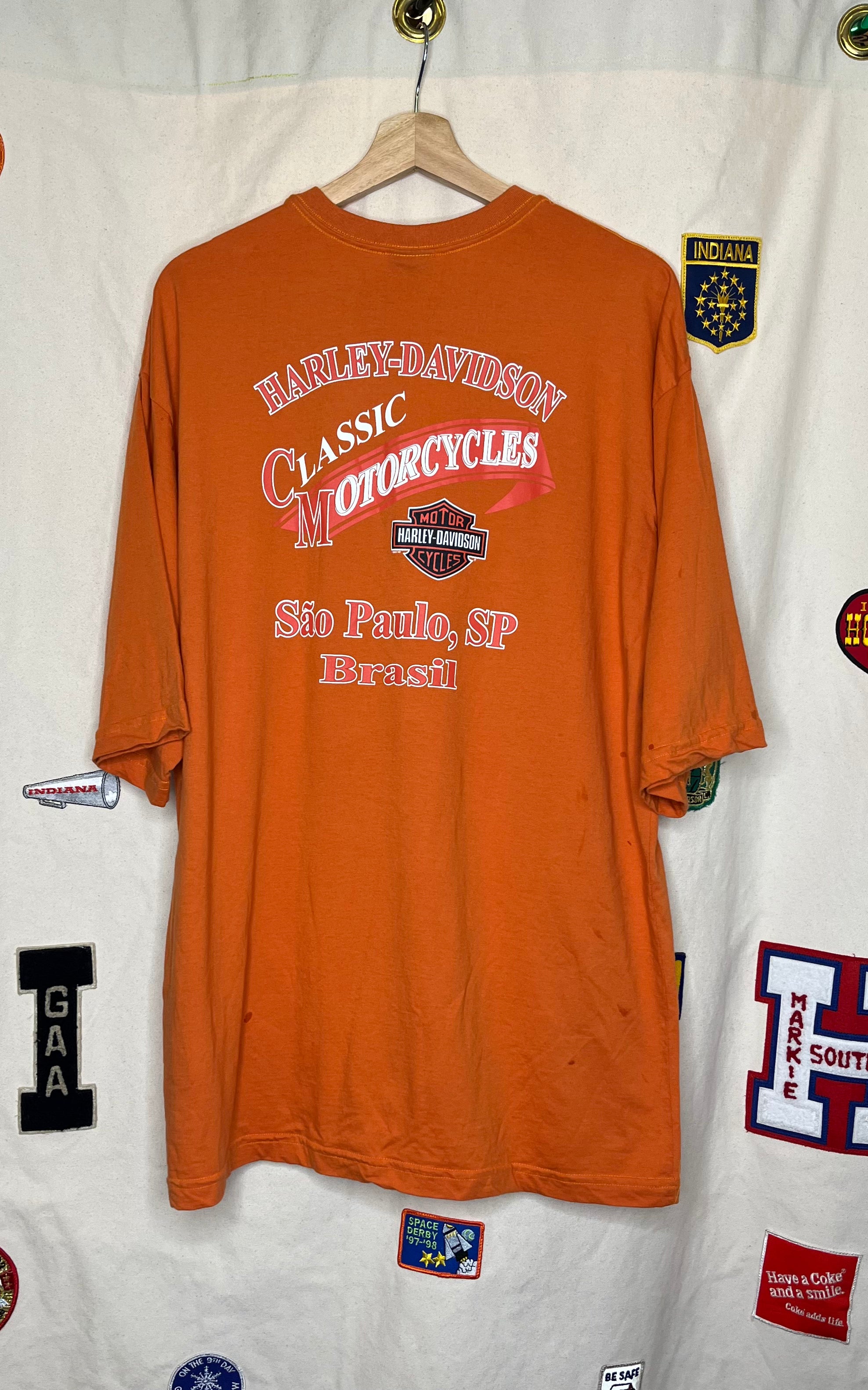 Harley-Davidson Sao Paulo Brasil Orange T-Shirt: XXL