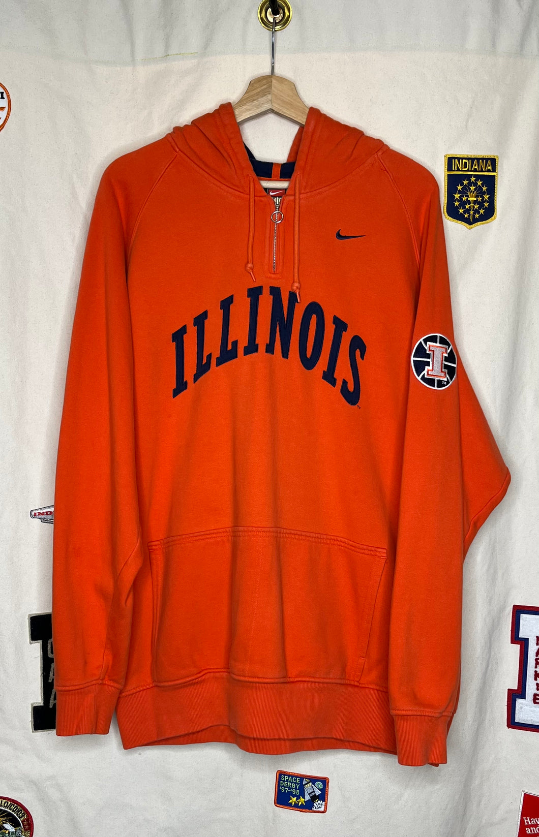 University of Illinois Orange Nike Zip-Up Jacket: L