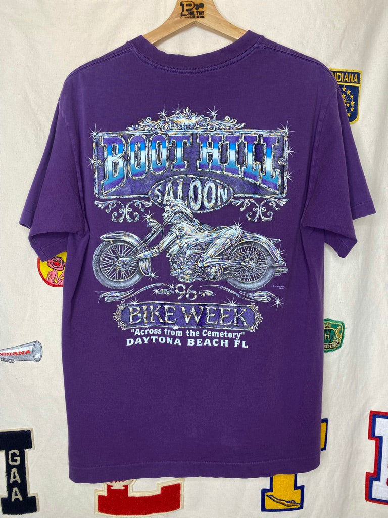Vintage Boot Hill Saloon Bike Week Shirt: Large