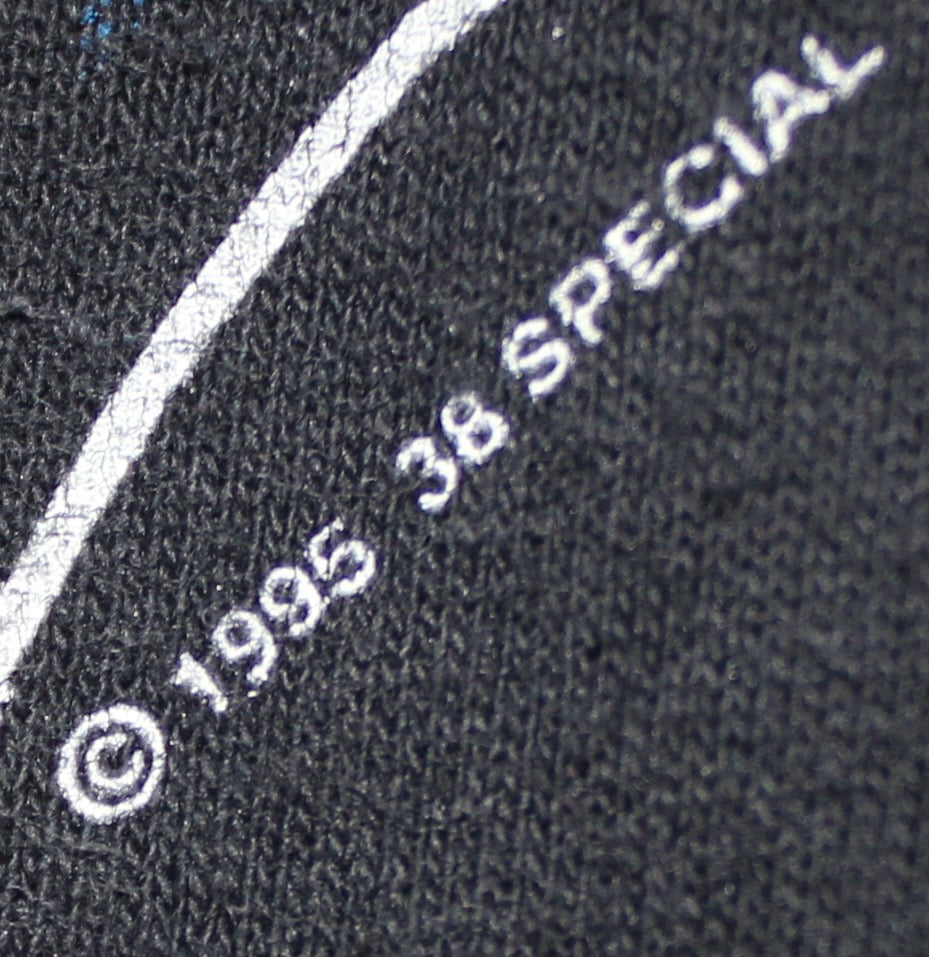 Vintage 1995 .38 Special Band Tour Nascar T-Shirt: L