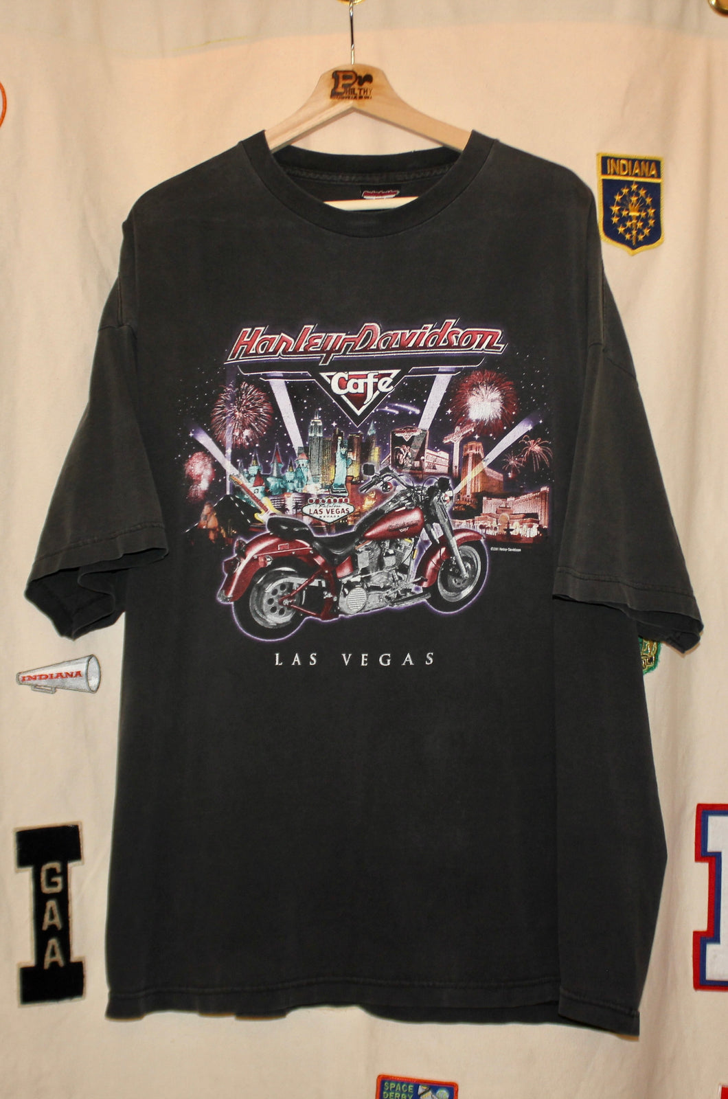 2001 Harley Davidson Cafe T-Shirt: XXL