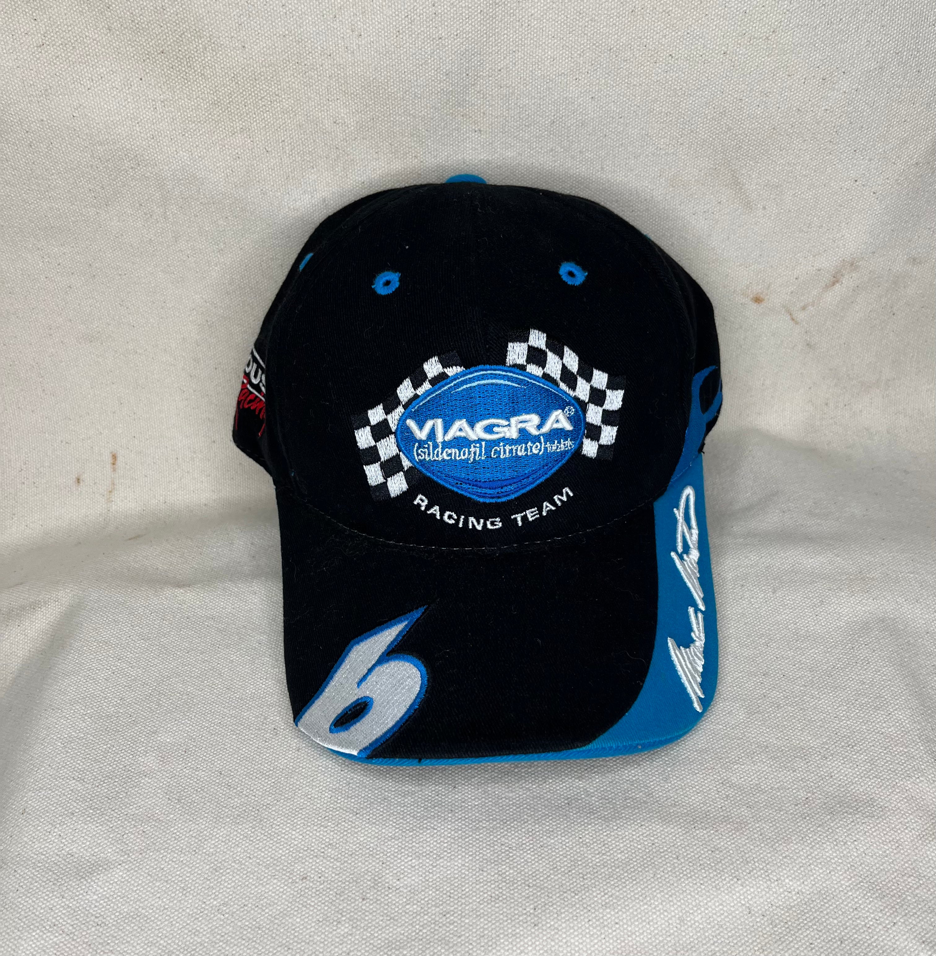 Mark Martin Viagra Nascar Strap Back Hat Philthy Vintage Clothing