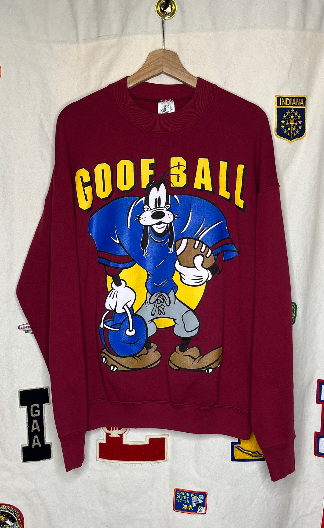 Vintage Disney Goofy Goofball Football Crewneck: XL