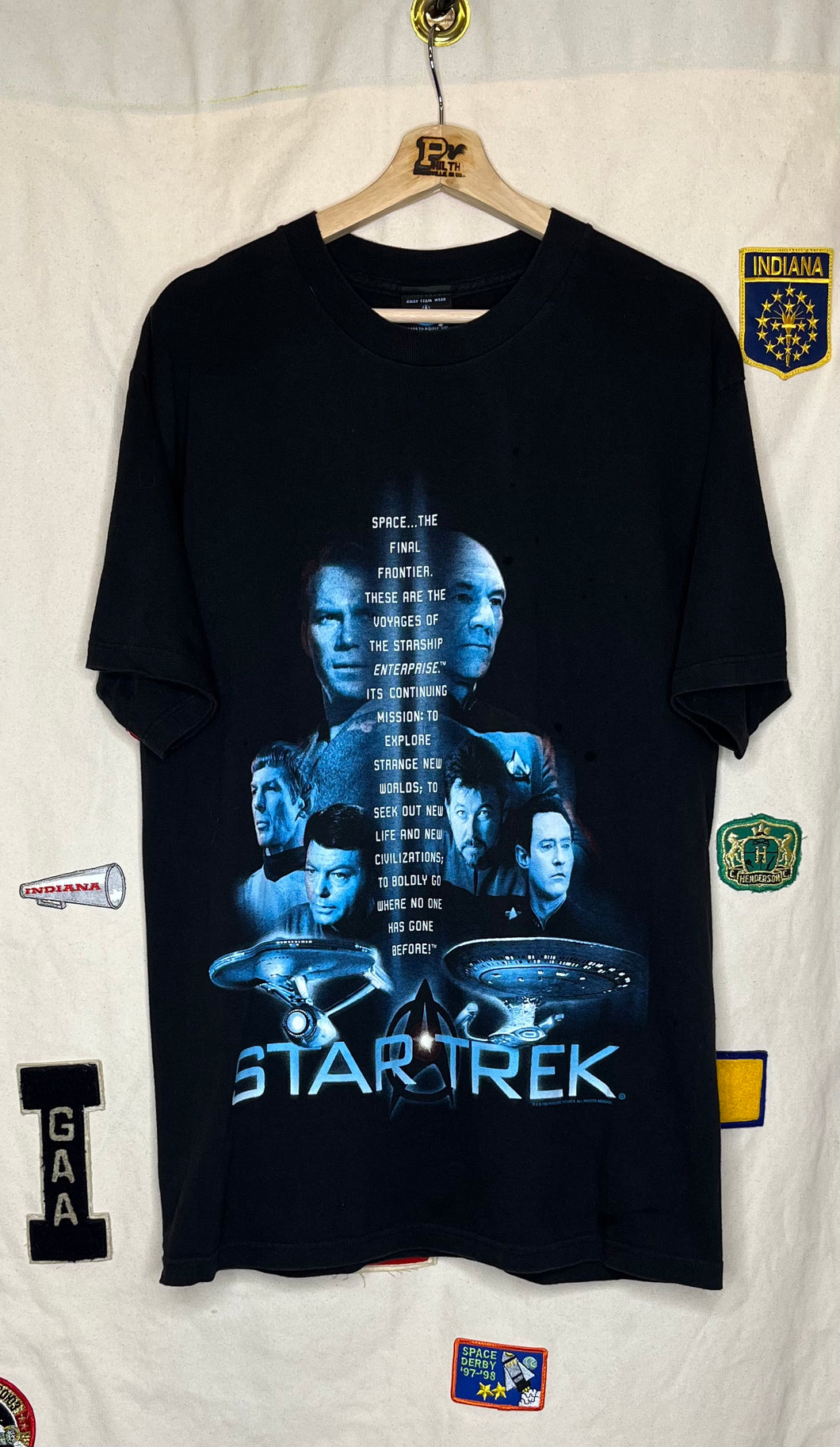 Star Trek Space Black T-Shirt: L
