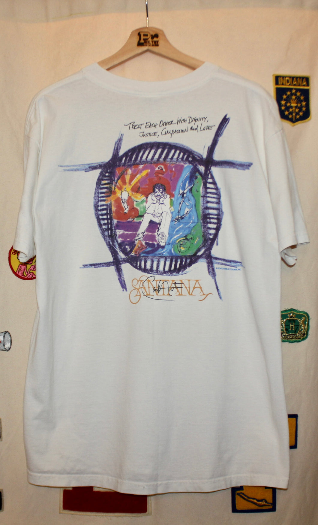 2000 Carlos Santana Hard Rock Cafe T-Shirt: L