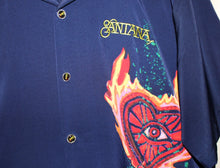 Load image into Gallery viewer, Carlos Santana Navy Button Up Shirt by Dragonfly: Large
