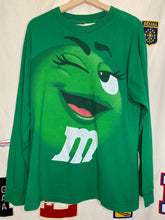 Load image into Gallery viewer, Green M&amp;M Long-Sleeve T-Shirt: L
