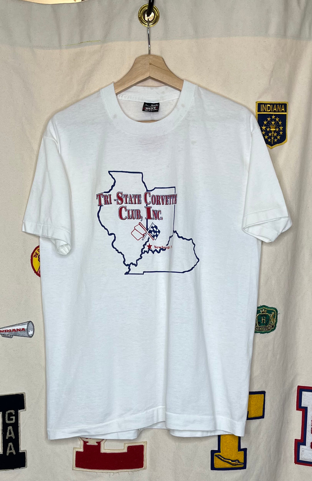 Tri-State Corvette Inc. White T-Shirt: L