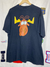 Load image into Gallery viewer, Vintage Bullwinkle Cartoon 90&#39;s Taco Bell Greetings Taco Lovers Black T-Shirt: XL
