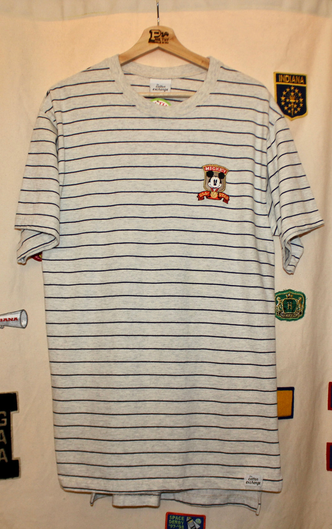 Mickey All Star Striped T-Shirt: L