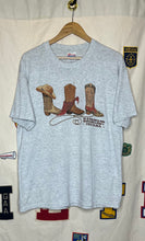 Load image into Gallery viewer, Vintage Haubstadt Indiana Western Boot T-Shirt: L
