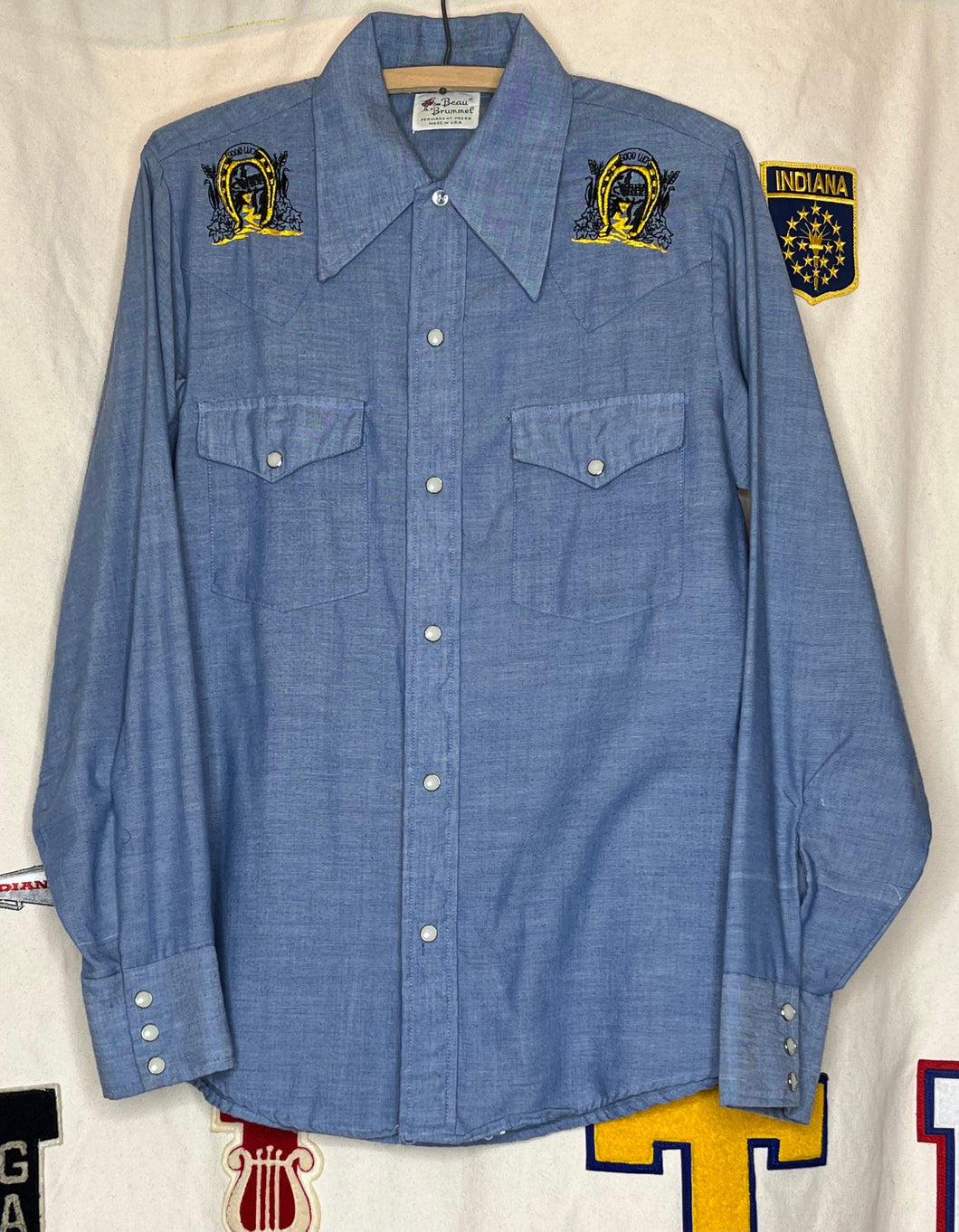 Olympia Beer Button-Up Long Sleeve Shirt: S/M