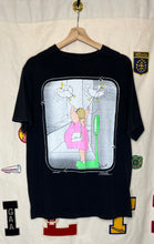 Load image into Gallery viewer, 1991 Off The Leash Cartoon Black T-Shirt: L
