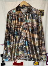 Load image into Gallery viewer, 1970s Polyester Tennis Print Shirt: L
