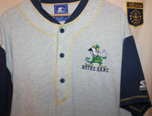 Load image into Gallery viewer, Starter Notre Dame Fighting Irish Henley Grey Shirt: Large
