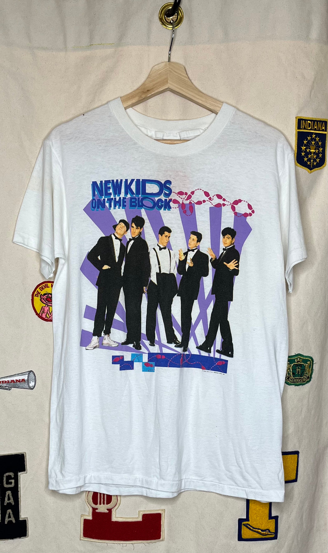 1989 New Kids on the Block White T-Shirt: M