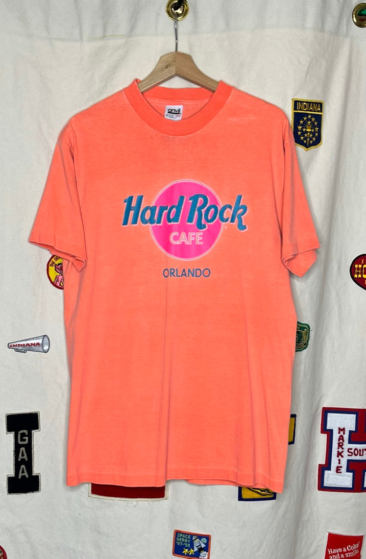 Hard Rock Cafe Orlando Neon T-Shirt: XL