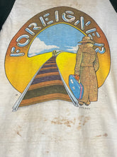 Load image into Gallery viewer, 1981 Foreigner Band Green Raglan Tour T-Shirt: S
