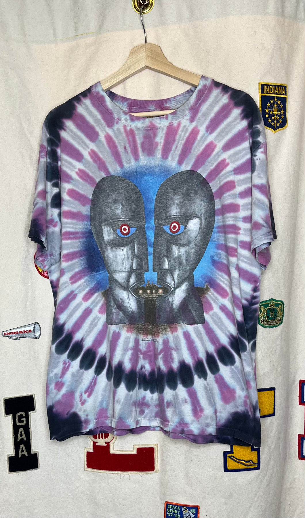 2001 Pink Floyd Division Bell Tie-Dye T-Shirt: L