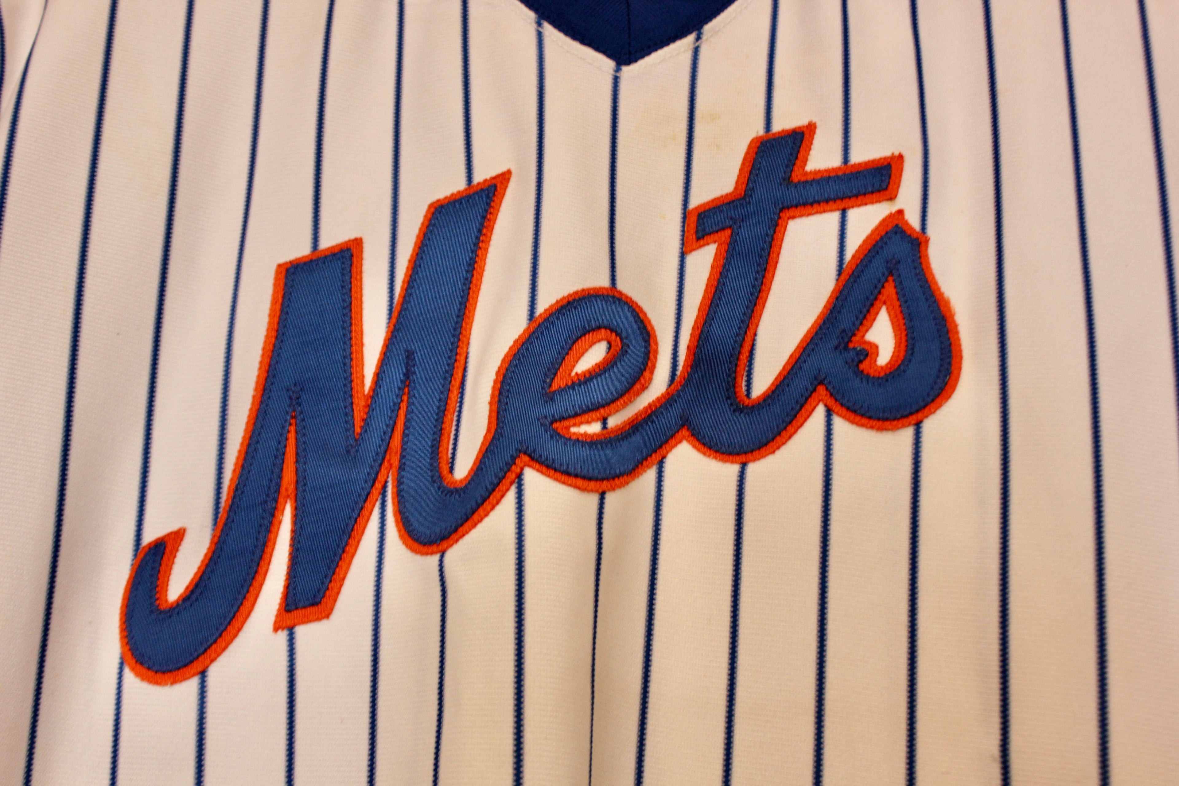 Vintage New York Mets Sandknit Pinstripe Jersey: L/XL