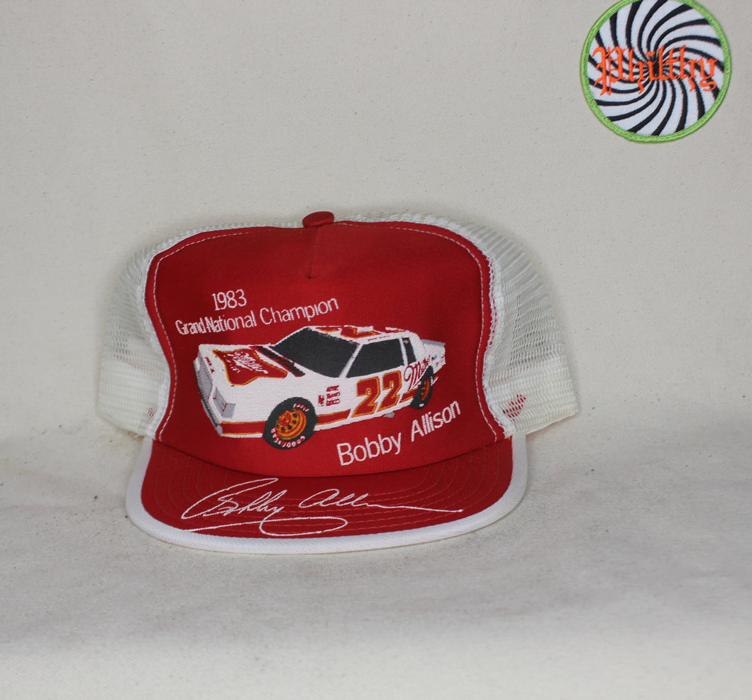 Vtg Bobby Allison Miller 22 Nascar Racing Champion 80's Patch Trucker Hat