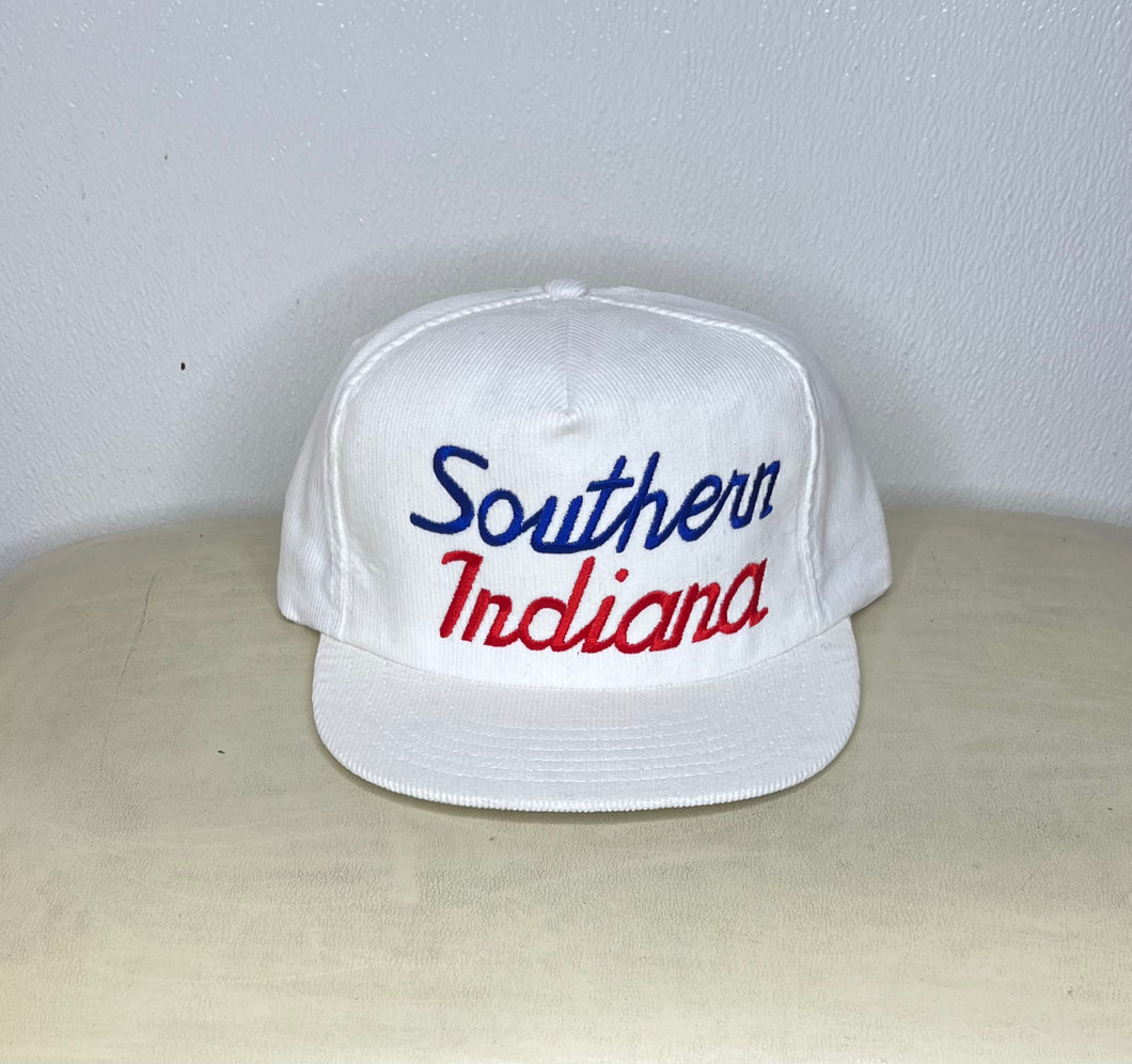 Corduroy Southern Indiana Script Snapback Hat