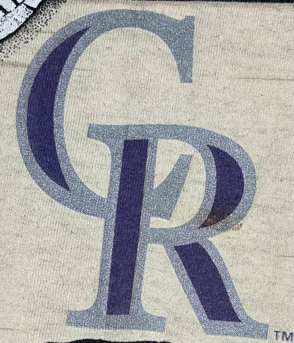 Vintage Starter Colorado Rockies Tan MLB T-Shirt: XL