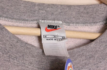 Load image into Gallery viewer, Vintage Nike Blue Swoosh USA Grey Crewneck Sweatshirt: Medium
