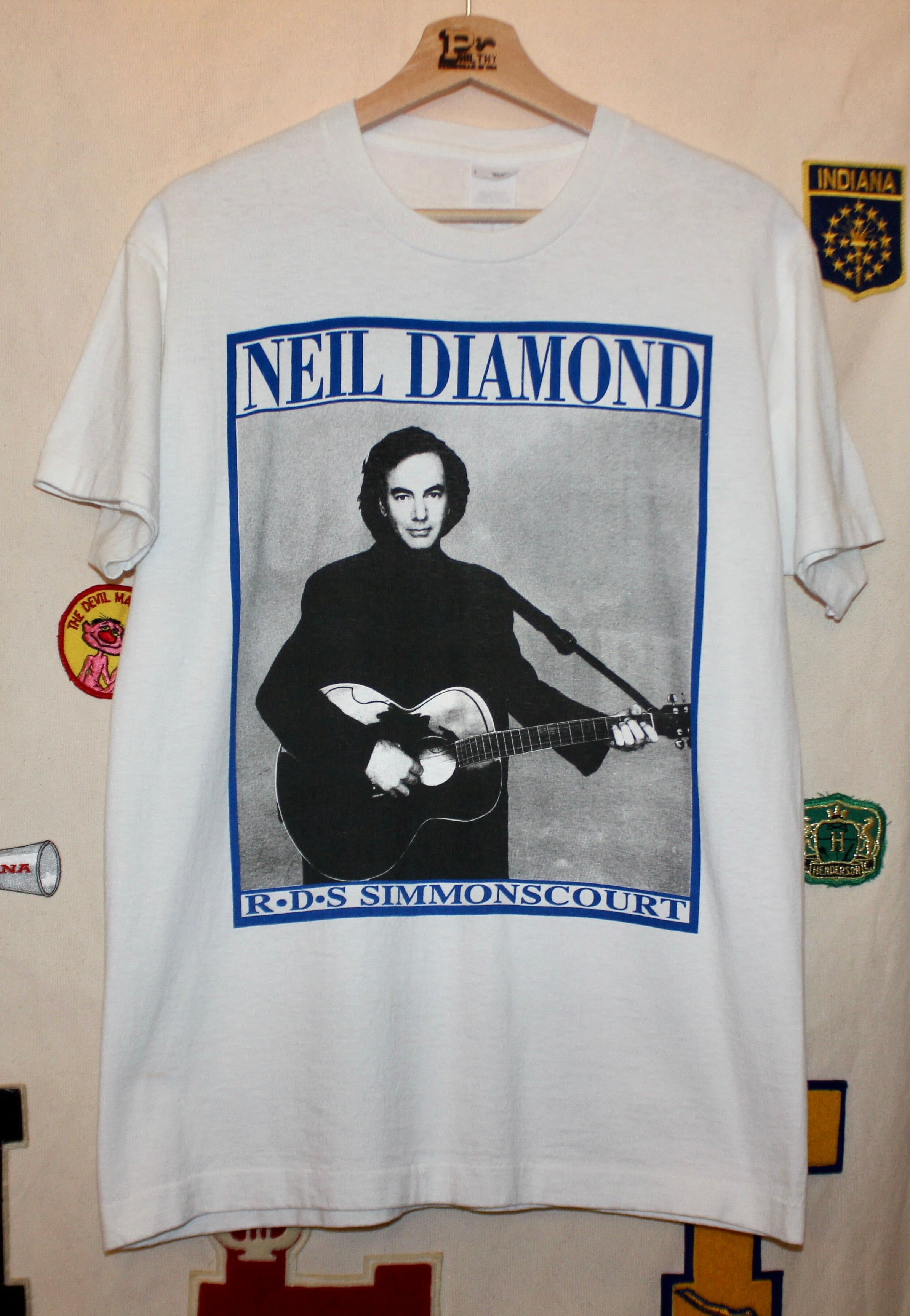 Vintage 1989 Neil Diamond Tour White T-Shirt: L