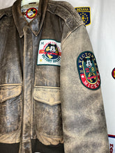 Load image into Gallery viewer, Mickey Mouse Disney Brown Fighter Pilot Jacket: L
