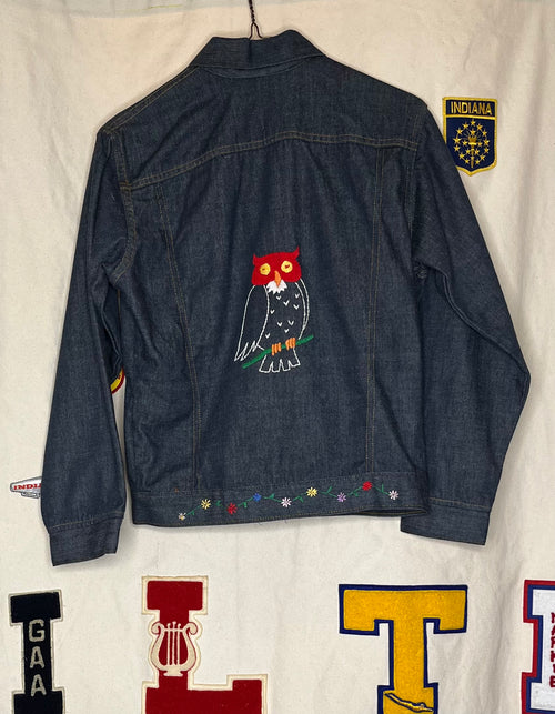 Vintage 70’s Levi's Orange Tab Embroidered Denim Trucker Jacket: XS